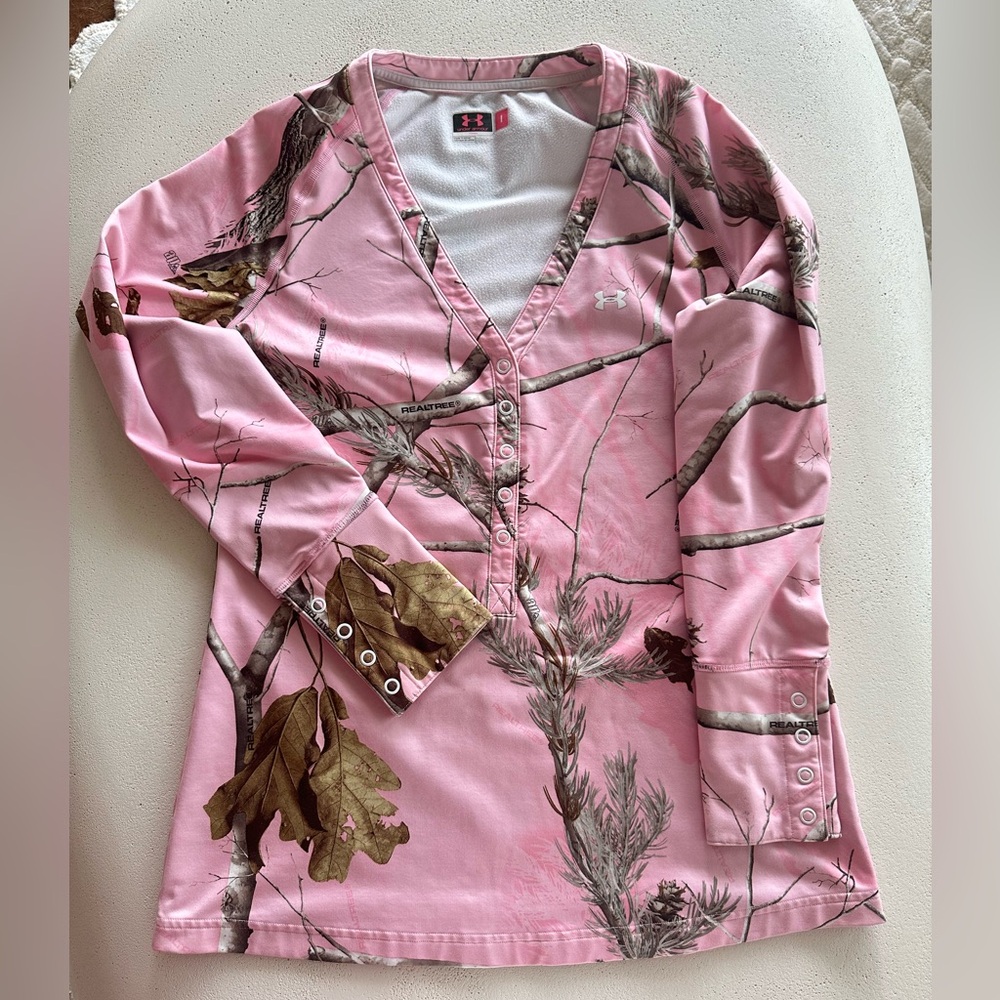 REALTREE x under armour pink Camo long sleeve